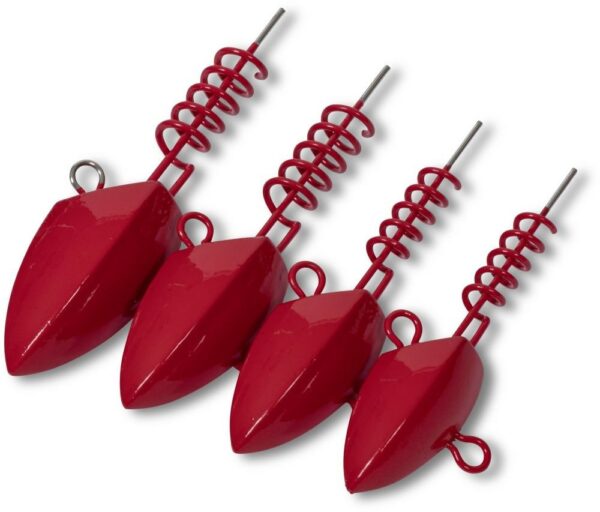 Black Cat Tete Plombees Jig Head Red (par 2)